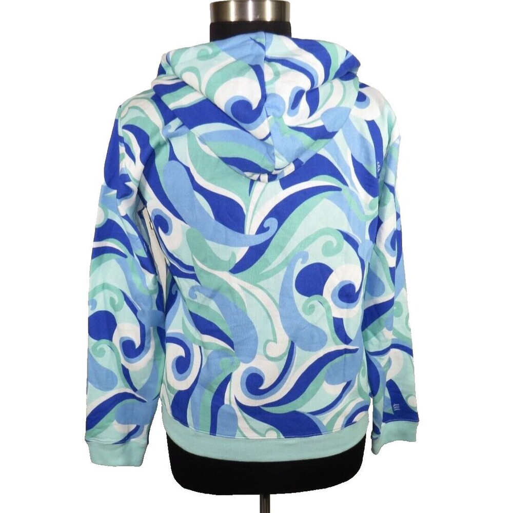 Hill House The Allie Zip-Up Hoodie Ocean Kaleidoscope Blue Women's Size Medium - Picture 5 of 8